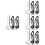 400Ensembles Supports Boucles Clip on Argentés Pour Fabrication 8