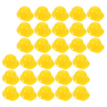 200Pièces Casques Miniatures Jaunes Casque Construction Décor