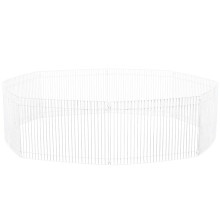 1Ensemble Parc Métal Pour Petits Animaux Blanc, Durable Et Sécurisant