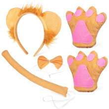 5Sets -Kopfschmuck Mit Handschuhen Bunt