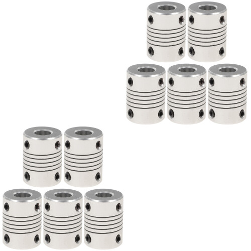 10Pièces Joint Flexible Aluminium Pour 3D Argent 2