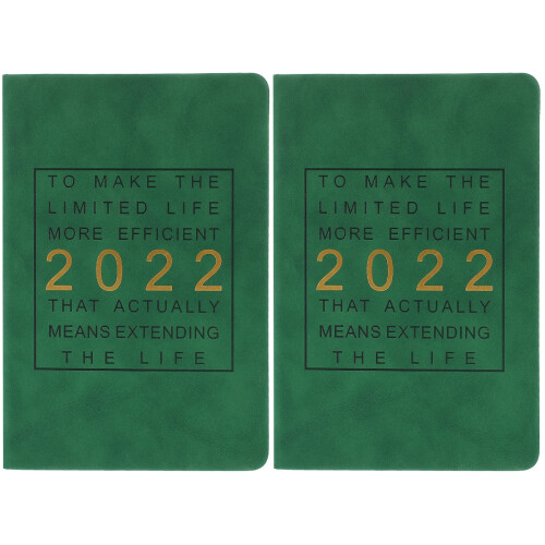 2Pcs Student Notepads Green Desktop Planner Memo Daily Use 1
