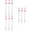 9Pcs Red Silver Sink Cleaning Tool Iron Wire Drain Extractor 6