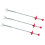 9Pcs Red Silver Sink Cleaning Tool Iron Wire Drain Extractor 9