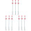 9Pcs Red Silver Sink Cleaning Tool Iron Wire Drain Extractor 2