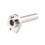 2Pcs Motorcycle Aluminum Throttle Grip Silver Universal 22Mm Handlebar 1