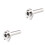 2Pcs Motorcycle Aluminum Throttle Grip Silver Universal 22Mm Handlebar 3
