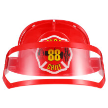 2Pcs Red Construction Toy Safety Fire Hat Educational Kids PVC