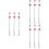 9Pcs Red Silver Sink Cleaning Tool Iron Wire Drain Extractor 5