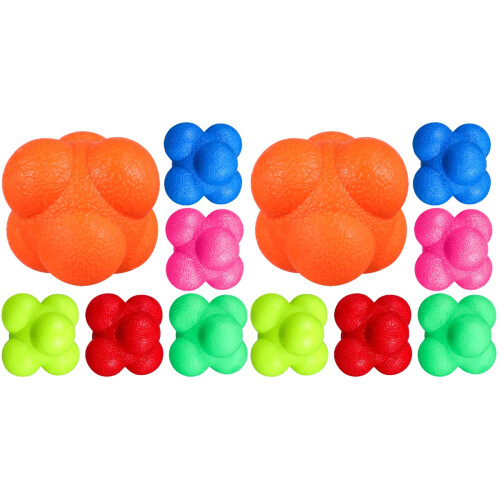 12Pcs Six-Sided Reaction Balls for Hand-Eye Coordination Training 1
