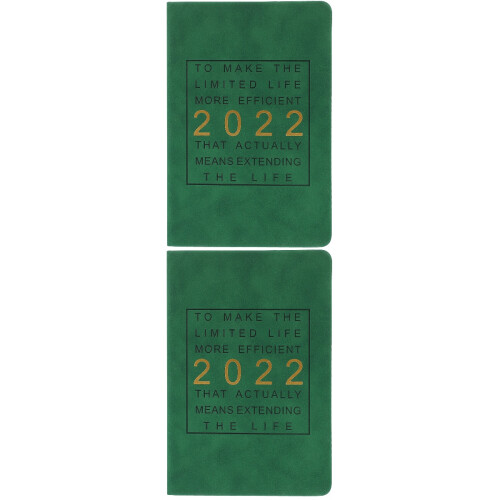 2Pcs Student Notepads Green Desktop Planner Memo Daily Use 2