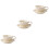 3Sets Daily Use Ceramic Coffee Mug White Handle with Saucer 6