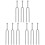 9Pcs Compact Silver 440Hz Tuning Forks for Guitar Tuning 2