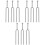 9Pcs Compact Silver 440Hz Tuning Forks for Guitar Tuning 3