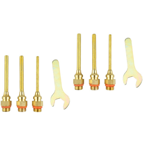 8Pcs Golden Copper Glue Nozzle Set with Wrench Multisize Replacement 2