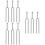 9Pcs Compact Silver 440Hz Tuning Forks for Guitar Tuning 7