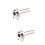 2Pcs Motorcycle Aluminum Throttle Grip Silver Universal 22Mm Handlebar 7
