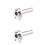 2Pcs Motorcycle Aluminum Throttle Grip Silver Universal 22Mm Handlebar 5