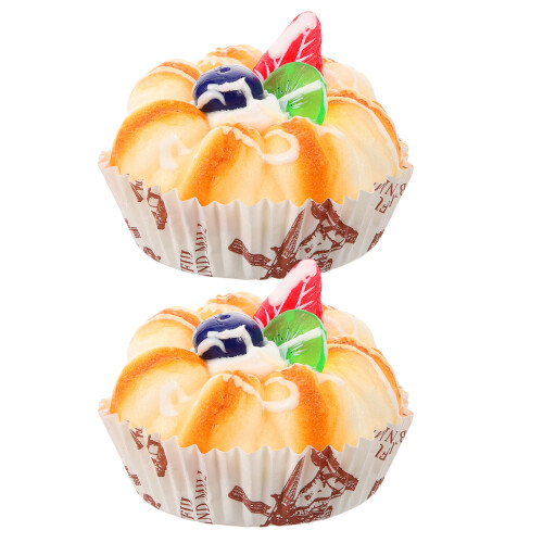 8Pcs Lifelike Fake PU Cake Model Decorative Props