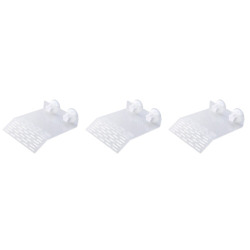 3Pcs White Floating Turtle Basking Dock Platform with Suction Cups 2