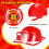2Pcs Red Construction Toy Safety Fire Hat Educational Kids PVC 6