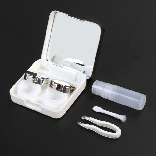 2Pcs Mini Gold Lens Case Box Holder for Convenient Lens Carry 2