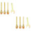 8Pcs Golden Copper Glue Nozzle Set with Wrench Multisize Replacement 5