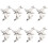 4Pairs Silver Copper Airplane Studs Men Cufflinks Classic Suit Decor 5