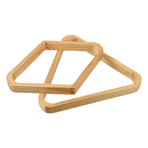 8Pcs Beige Wooden Pool Ball Rack Triangle for Precise Billiard Setup 1