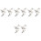 4Pairs Silver Copper Airplane Studs Men Cufflinks Classic Suit Decor 4