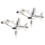 4Pairs Silver Copper Airplane Studs Men Cufflinks Classic Suit Decor 2
