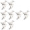 4Pairs Silver Copper Airplane Studs Men Cufflinks Classic Suit Decor 6