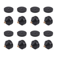 8 Set HöGtalarstativ FöTter Fotdyna Aluminiumlegering Metall Spikes Kon Golv Fot Spik Svart