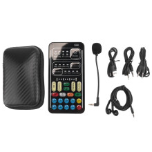I9 Voice Changer Full Kit Multiple Audio Effect Live Sound Cards Ultra-Thin Portable Live Sound Card Mic Tool