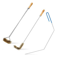 3 Stuks Friteusereinigingsgereedschap, Roestvrijstalen Friteusereinigingsgereedschap, Mandfriteuseborstel, Luchtfriteuse Reinigingsborstelgereedschap