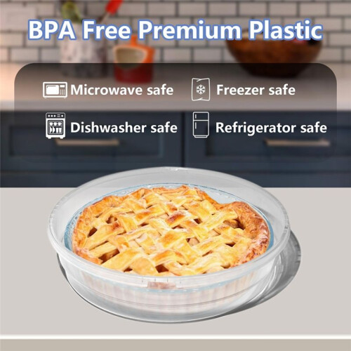 Plastic Pie Box with Lid Fresh-Keeping Box Pie Box with Handle Pie Box Suitable for Transport 2