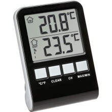 Zwembadthermometer - TFA-Dostmann - Palma 30.3067.10 - Draadloos - Antraciet - Aflezing Celsius/Fahrenheit