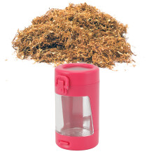 Airtight Pink Cigarette Jar with LED Light & Magnifier 200ml Includes Scoop