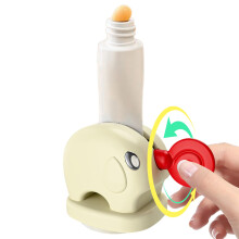 Toothpaste Roller Press with Handle Manual Tube Cream Holder Pump Elephant Design in Red