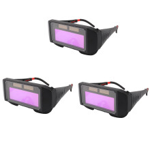 3X Automatische Photoelektrische Schweiß Brillen Solar Betriebene Auto Verdunkelung Schweiß Maske Helm Schutz Brille Schweiß Glas
