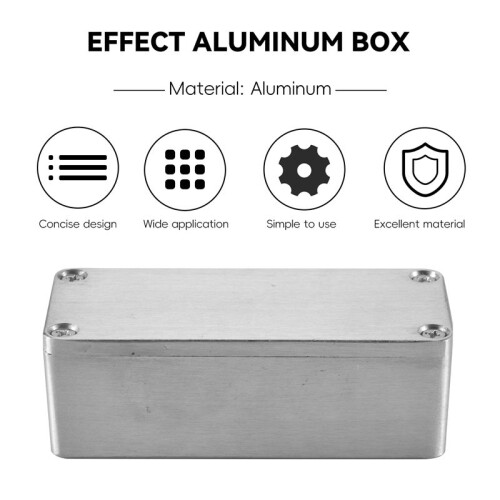 1 St Aluminium Stompbox Effekter 1590A Stil PedalhöLje för Gitarr 2