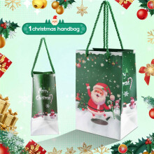 Juego de Alcancías Navideñas, Caja de Regalo con Forma de Explosión para Dinero, Alcancía Navideña para Tirar de Regalos en Efectivo (Verde, 25