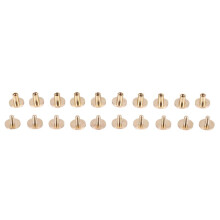 10-fach Arc Massivmessingknopf Bolzen Schraubnagels Schraube Ruecken Leder Niet Gurt 6mm
