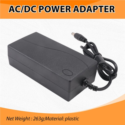 Input AC 100-240V 50/60Hz Output  12V 4A Power Adapter Black 1