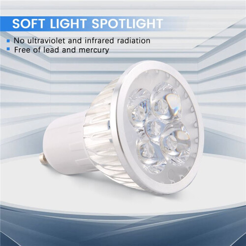 4 LED GU10 Light Bulb 4W Cold White 85-265V 2