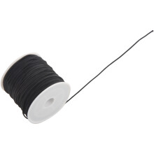 SODIAL(R) 1 rouleau 24m Long elastique noir ronde Fil pour Corde 1mm