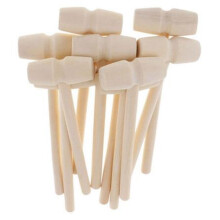 30PCs Wooden Hammer for Lobster Crab and Other Shellfish,Solid Wood Mallet Knocking Planet Cake Wooden Hammer