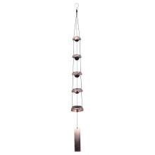 Carillon de Vent de Cloche Cloche de Vent de Temple avec 5 Cloches, Carillon de Vent de Feng Shui pour la DéCoration ExtéRieure de Cour IntéRieure
