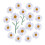 17Pcs Daisy Flower Embroidered Patch Iron/Sew  Applique for Dress Backpack Jacket (White) 1