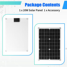 20W 18V Monokrystaliczny Panel Fotowoltaiczny Przyjazny dla śRodowiska PrzenośNy Panel SłOneczny do łAdowania SłOnecznego
